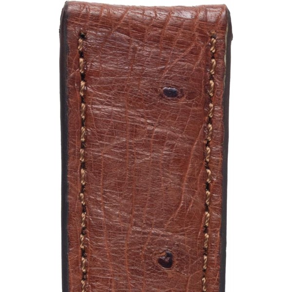 Rios 1931 MAISON 정품 타조 가죽 시계 스트랩 마호가니 19mm 실버 버클