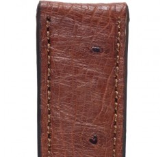 Rios 1931 MAISON 정품 타조 가죽 시계 스트랩 마호가니 19mm 실버 버클