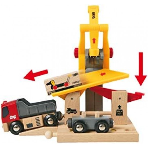 BRIO World Freight Goods Station for Kids Age 3세 이상 - 모든 BRIO 철도 열차 세트 및 액세서리 싱글과 호환 가능