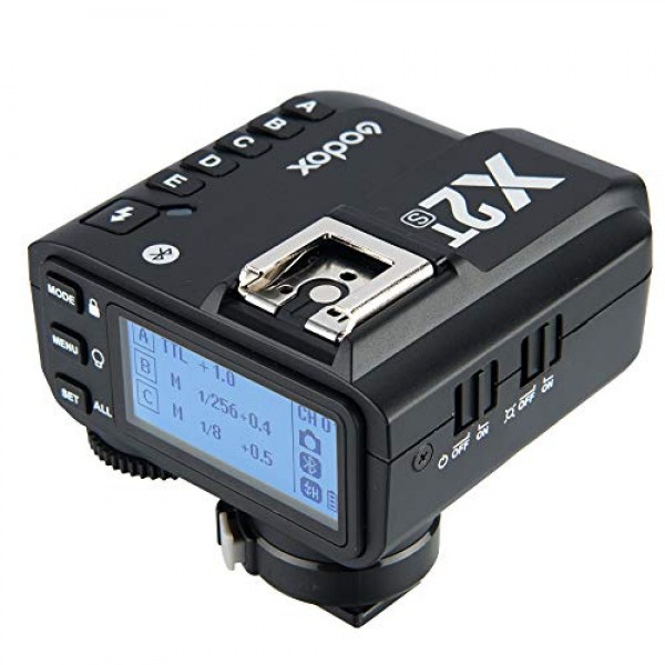 Godox X2T-S TTL HSS 1/8000s 그룹 기능 LED 제어판 펌웨어 업데이트가 포함된 Sony용 2.4G 무선 플래시 트리거 송신기