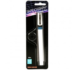 Koh-I-Noor 3165 시리즈 Rapidograph 테크니컬 드로잉 만년필, 6x0 0.13mm, 흰색/청록색 배럴