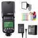 Godox V860II-N I-TTL GN60 2.4G 고속 동기화 1/8000s 리튬 이온 배터리 카메라 플래시 스피드라이트 스피드라이트 Nikon 카메라와 호환 가능(15x17cm 소프트박스 및 필터 및 USB LED 