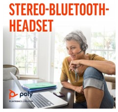 Poly - Voyager Focus 2 UC USB-A 헤드셋(Plantronics) - 붐 마이크가 있는 Bluetooth 이중 귀(스테레오) 헤드셋 - USB-A PC/Mac 호환 - 능동형 소음 제거 - Teams(인증), Zoom 등과 함께 작동 Mic