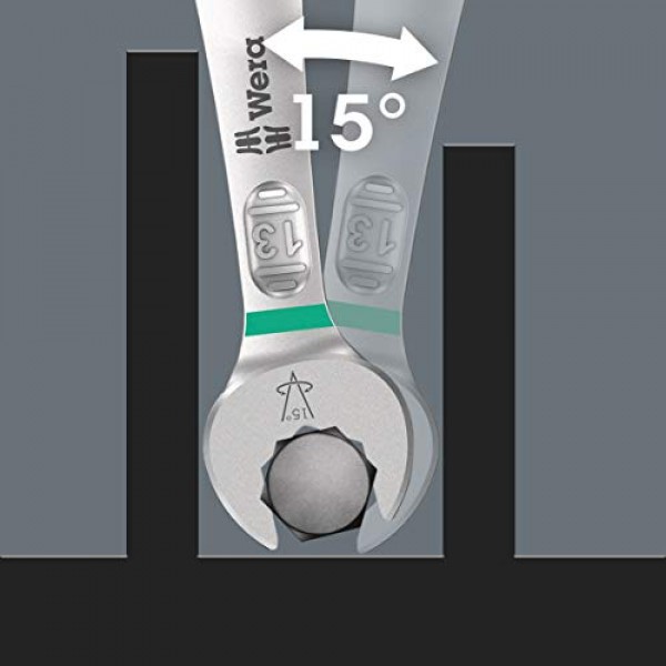 Wera - 05020313001 - 이중 스패너, 6005 조커 이중 개방형 렌치, 12 x 13 x 166mm