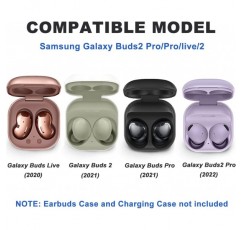 Galaxy Buds 2 Pro용 Lopnord 케이스, Galaxy Buds Pro 케이스/Galaxy Buds 2 Pro/Galaxy Buds 2/Live/Plus와 호환되는 견고한 케이스, 잠금 장치가 있는 삼성 이어버드용 충격 방지 케이스 퍼