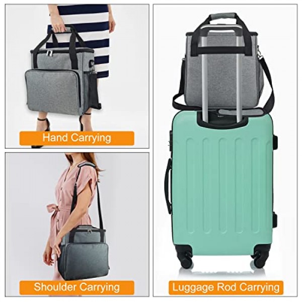 Keurig K-Mini 또는 K-Mini Plus 커피 머신 및 기타 액세서리와 호환되는 커피 메이커 휴대용 가방, 보관용 토트 백 1인용 커피 브루어, 어깨 끈이 있는 여행용 케이스(가방만 