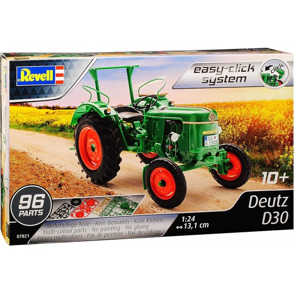 Deutz D30 트랙터 녹색 07821 키트 1/24 개별 원하는 번호판이 있는 Revell 모델 트랙터 원하는 번호판이 있는