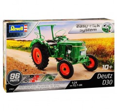 Deutz D30 트랙터 녹색 07821 키트 1/24 개별 원하는 번호판이 있는 Revell 모델 트랙터 원하는 번호판이 있는