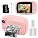 어린이 즉석 카메라, Mijiaowatch 12MP/1080P 어린이용 3.5인치 무료 잉크 인쇄 카메라가 포함된 어린이용 디지털 인쇄 카메라 32GB TF 카드, 비디오 포토 레코더 3 in 1 어린이 