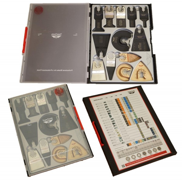 30 x TopsTools SW_FAK30 Fast Fit Mix Blades Case Box Set Compatible with Dewalt Stanley Black and Decker Bosch Fein (Non-StarLock) Makita Milwaukee Hitachi Parkside Ryobi Worx Workzone Multitool