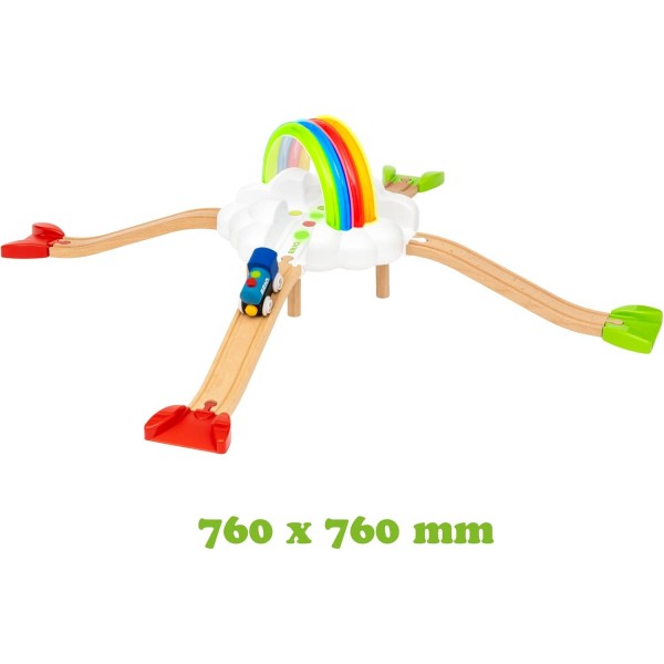 BRIO My First Railway Interactive Light Up Rainbow Train Set - 18개월 이상 유아용 장난감 - 대부분의 BRIO 철도 세트 및 액세서리와 호환 가능