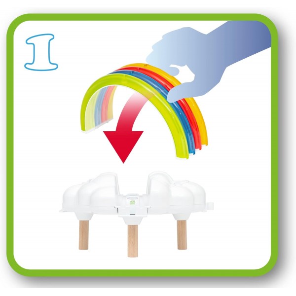 BRIO My First Railway Interactive Light Up Rainbow Train Set - 18개월 이상 유아용 장난감 - 대부분의 BRIO 철도 세트 및 액세서리와 호환 가능