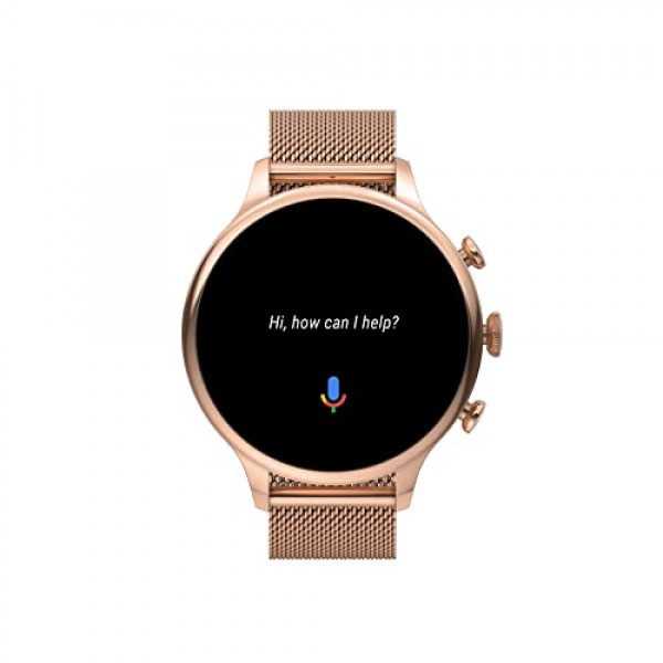 스피커, Alexa 내장, 심박수, NFC 및 스마트폰 알림을 갖춘 Fossil 여성용 터치스크린 스마트워치 6세대