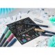 Faber-Castell 160713 Metallics Marker with fiber tip, 1.5mm 선 폭, 다양한 표면에 적합, 금속성 효과, 12개 세트, 다색 12개(1팩) 금속성