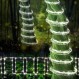 IMAGE 태양열 로프 조명 야외 정원 13M 200LED 태양 광 발전 튜브 조명 웨딩 파티 크리스마스 트리 장식, 멋진 흰색 멋진 흰색 10M