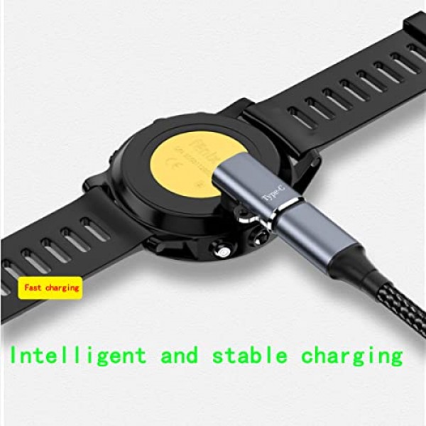 ZJKJHJY 시계 충전기-유형 C 어댑터 케이블 커넥터 변환기, 시계용 2Pcs USB C 어댑터, Garmin Fenix ​​6 6S 6X Pro, Fenix ​​5 5S 5X Plus 등과 호환 가능