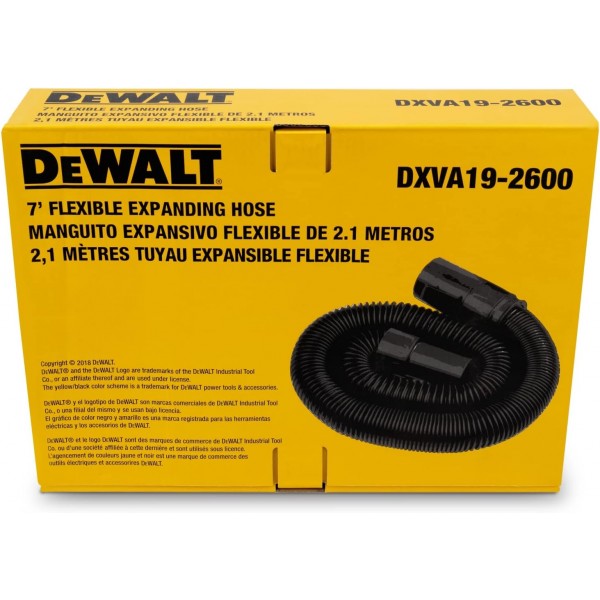 DEWALT DXVA19-2600 확장 슈퍼 플렉스 호스, 블랙