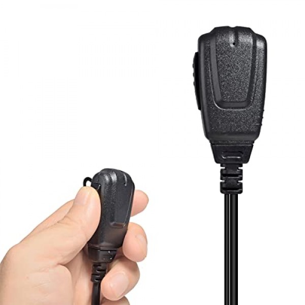 Baofeng UV-5R BF-F8HP UV-82 Retevis RT22 RT21 H-777 RT68 Kenwood 양방향 라디오, 2핀 커넥터가 있는 G형 헤드셋 이어폰, 2팩용 마이크가 있는 워키토키 이어폰