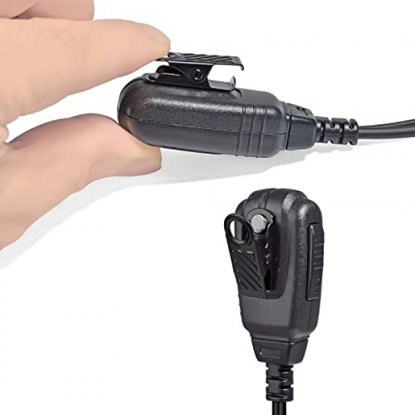 Baofeng UV-5R BF-F8HP UV-82 Retevis RT22 RT21 H-777 RT68 Kenwood 양방향 라디오, 2핀 커넥터가 있는 G형 헤드셋 이어폰, 2팩용 마이크가 있는 워키토키 이어폰