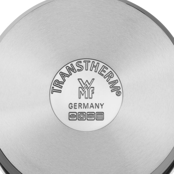 WMF Function 4 캐서롤 스몰 20cm, 캐서롤 인덕션 2.5l, 유리뚜껑, 크로마간 폴리싱 스테인리스스틸, 4가지 붓기 기능, 내부 저울, 레드