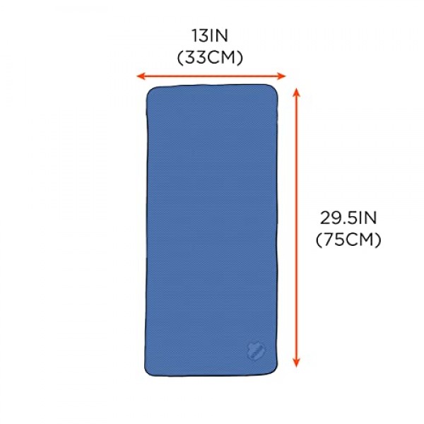 Ergodyne Chill-Its 6602 증발 냉각 타월, 파란색 13인치 x 29.5인치