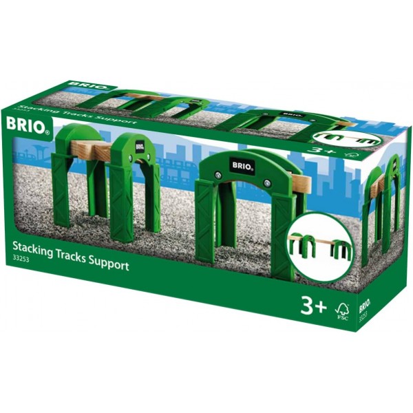 BRIO World Train Track Stacking Supports for Kids Age 3세 이상 - 모든 BRIO 철도 기차 세트 및 액세서리 싱글과 호환 가능