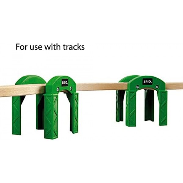 BRIO World Train Track Stacking Supports for Kids Age 3세 이상 - 모든 BRIO 철도 기차 세트 및 액세서리 싱글과 호환 가능