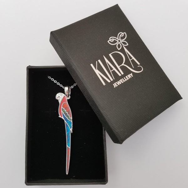 Kiara Jewellery Perched Macaw Parrot 펜던트 목걸이 18