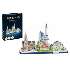 Revell 3D 퍼즐 00143 I 바이에른 스카이라인 I 178조각 I 4시간의 어린이와 어른을 위한 조립 재미 I 10년부터 바이에른을 미니어처로 직접 조립합니다