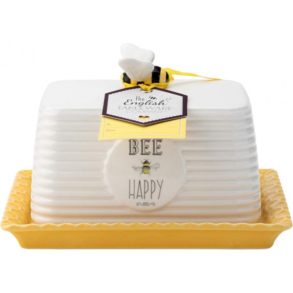 ENGLISH TABLEWARE CO DD0197A01 English Tableware Company 꿀벌 해피 버터 접시, 세라믹