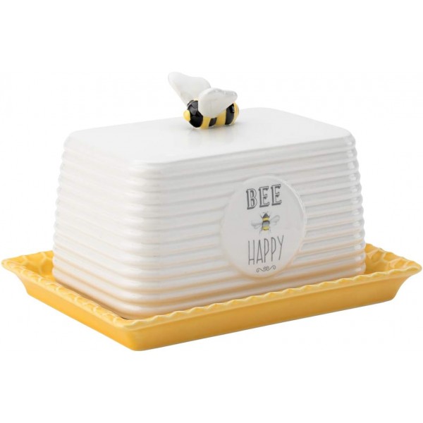ENGLISH TABLEWARE CO DD0197A01 English Tableware Company 꿀벌 해피 버터 접시, 세라믹