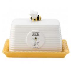 ENGLISH TABLEWARE CO DD0197A01 English Tableware Company 꿀벌 해피 버터 접시, 세라믹