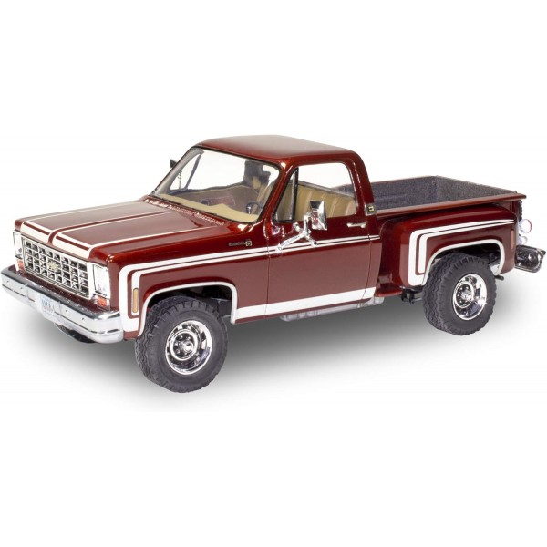 Revell 85-4486 76 Chevy Sports Stepside Pickup, 고급 사용자를 위한 오리지널 모델 키트에 충실한 자동차 모델, 1:24/20.5cm