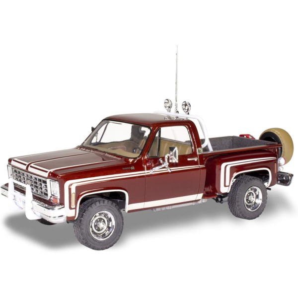 Revell 85-4486 76 Chevy Sports Stepside Pickup, 고급 사용자를 위한 오리지널 모델 키트에 충실한 자동차 모델, 1:24/20.5cm