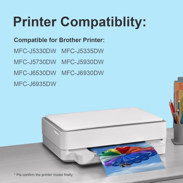 LC3219XL 호환 형제 LC3219 LC3217 LC3219XL 잉크 카트리지 형제 MFC J5330DW J5335DW J5730DW J5930DW J6530DW J6930DW J6935DW(1Black, 1MYellowa), OUBLEx1MYelCyan,