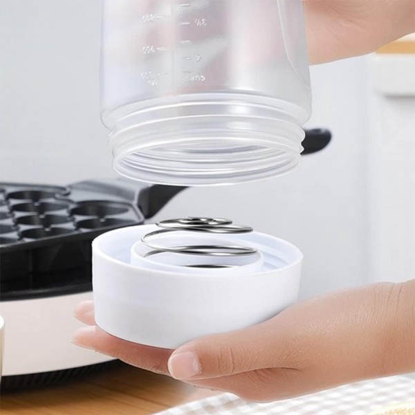 XGzhsa 핸드 타자 디스펜서, 1000ML 타자 믹서 병, 컵케익 팬케이크 크레이프 타자, 실용적인 가정용 주방 도구