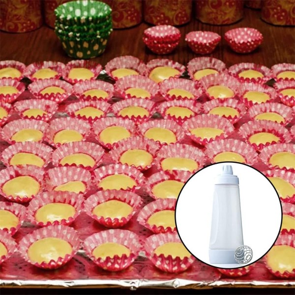 XGzhsa 핸드 타자 디스펜서, 1000ML 타자 믹서 병, 컵케익 팬케이크 크레이프 타자, 실용적인 가정용 주방 도구