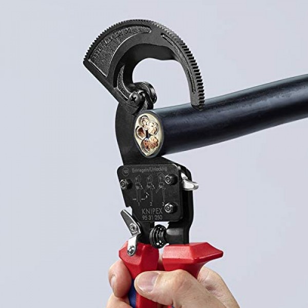 KNIPEX 래칫팅 케이블 컷 + KNIPEX 도구 13 72 8 단조 와이어 스트리퍼