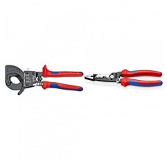 KNIPEX 래칫팅 케이블 컷 + KNIPEX 도구 13 72 8 단조 와이어 스트리퍼