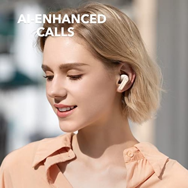 Anker Life P2 Mini의 사운드코어 완전 무선 이어버드, 빅 베이스를 갖춘 10mm 드라이버, 맞춤형 EQ, Bluetooth 5.2, 32H 재생 시간, 고속 충전을 위한 USB-C, 통근, 업무용 초소형 크