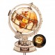 ROKR 3D 나무 퍼즐 스탠드가 있는 조명 글로브 180pcs 3D 퍼즐 내장 LED 모델 키트 성인/청소년을위한 취미 선물 홈 장식