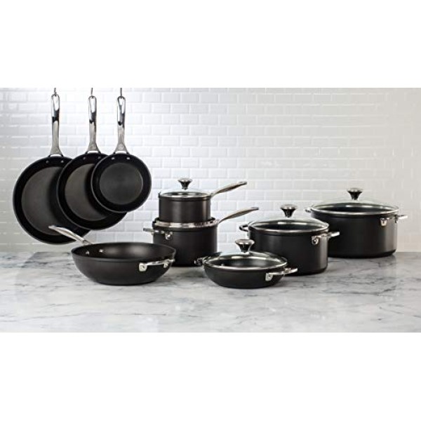 Le Creuset 강화 논스틱 PRO 조리기구 세트, 2개 (8인치 및 10인치 프라이팬),회색