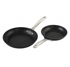 Le Creuset 강화 논스틱 PRO 조리기구 세트, 2개 (8인치 및 10인치 프라이팬),회색