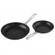 Le Creuset 강화 논스틱 PRO 조리기구 세트, 2개 (8인치 및 10인치 프라이팬),회색