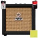 Orange Crush Amp(블랙) 미니 3W 아날로그 콤보 배터리 구동 앰프 번들(배터리 2개 및 액체 오디오 폴리싱 천 포함) - 휴대용 연습용 앰프, 미니 스피커 앰프, 일렉트릭 기타 
