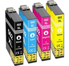 Gorilla-Ink Cartridge XXL은 Epson Workforce WF 2860DWF WF 2865DWF와 호환되는 Epson GI-502XL을 대체합니다. Epson Expression Home XP 5100 XP 5105 XP 5115 (01) Spar-Set 4 Patronen