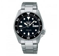 세이코 5 스포츠 SKX '미디' 38mm 블랙 | 스테인레스 스틸 팔찌 SRPK29K1