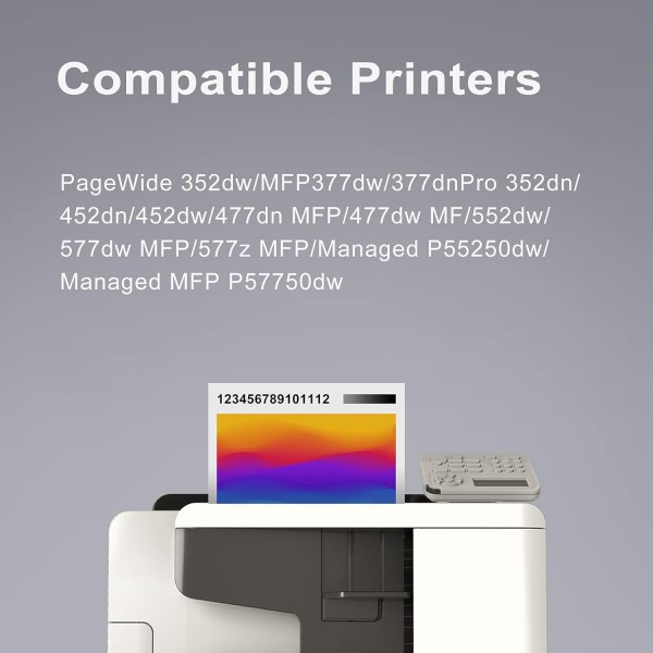 (PINALL HP PageWide Pro 377dw 377dn Pro 477dw 477dn Pro 352dn 452dn MFP 477dw 552dw 577dw Managed MFP P552470용 HP 913 HP 913A 멀티팩 프린터 카트리지와 호환 가능)