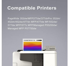 (PINALL HP PageWide Pro 377dw 377dn Pro 477dw 477dn Pro 352dn 452dn MFP 477dw 552dw 577dw Managed MFP P552470용 HP 913 HP 913A 멀티팩 프린터 카트리지와 호환 가능)