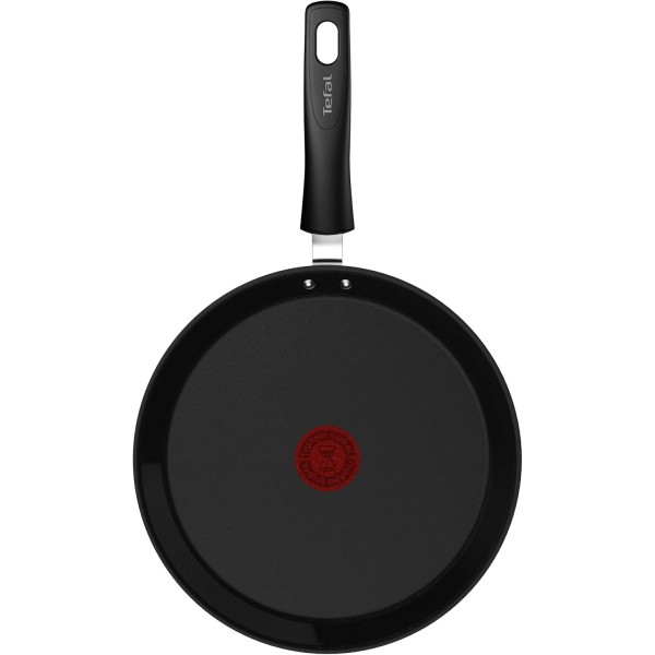 Tefal C43538 Renew Black ON 팬케이크 팬 25cm, 세라믹 논스틱 코팅, 환경 친화적, 20배 더 단단한 표면, 재활용, Thermo-Signal™, Made in France, 인덕션을 포함한 모든 유형의 스토브